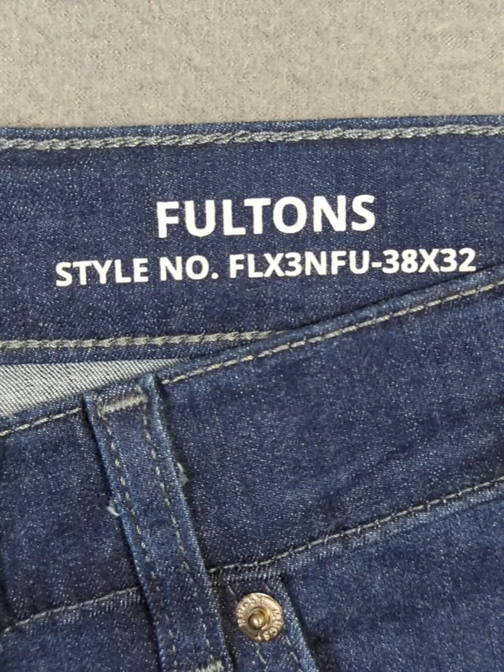 Mugsy Jeans Men's 38x32 Fits 36x32 Blue Fultons Classic Stretch Denim